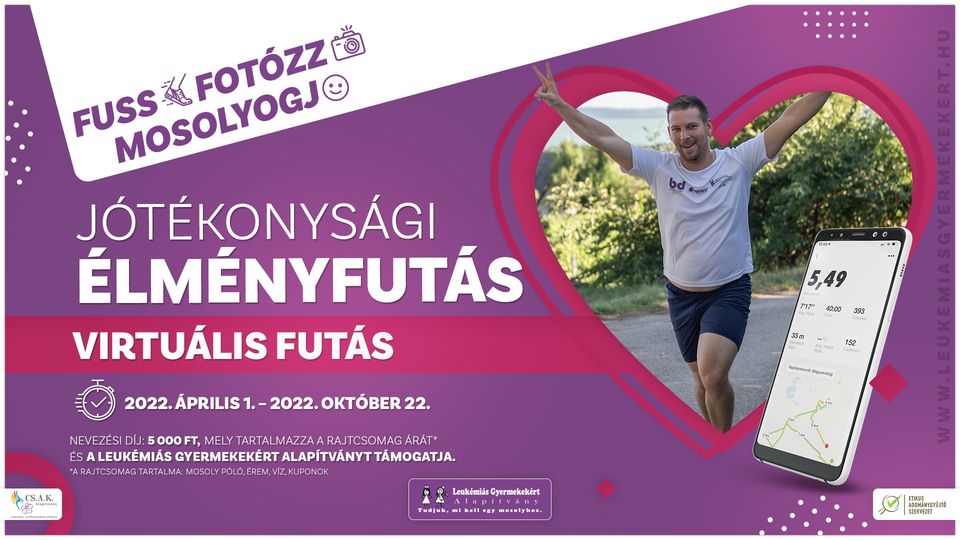 Fuss Fotózz Mosolyogj – Virtuális futás 2022. (2022-04-01 – 2022-10-22)