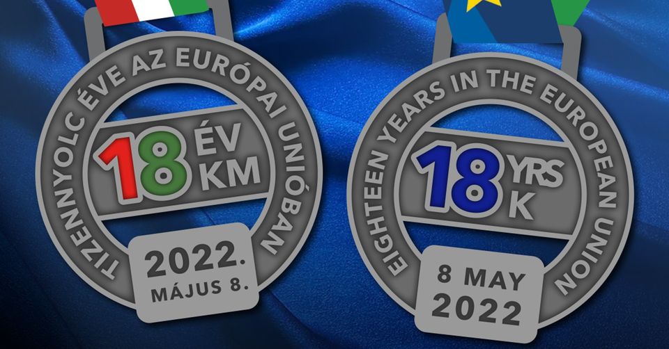 „18 év – 18 km” – EU-s futás Budapesten, az Európa-napon (2022-05-08)
